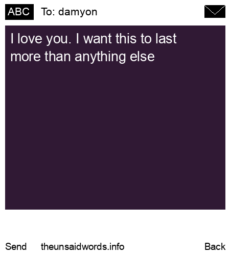 unsent message to damyon