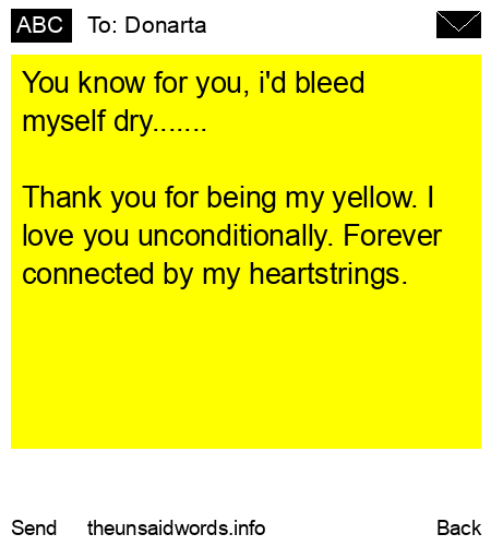 unsent message to Donarta