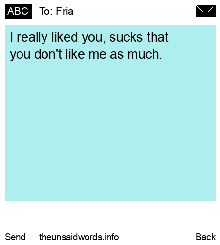 unsent message to Fria