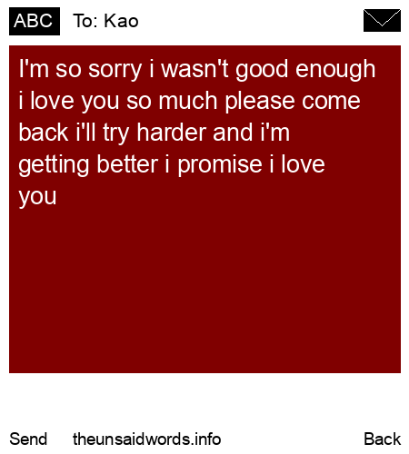 unsent message to Kao