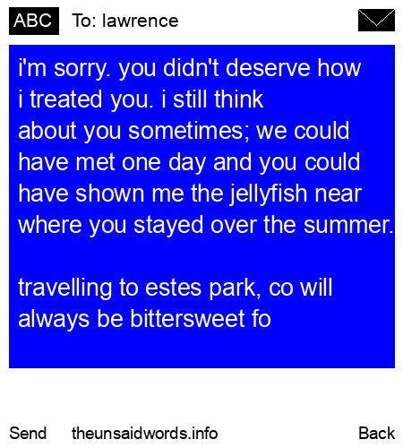 unsent message to lawrence