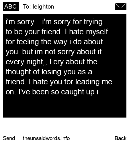 unsent message to leighton