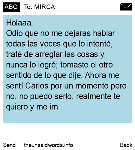 unsent message to MIRCA
