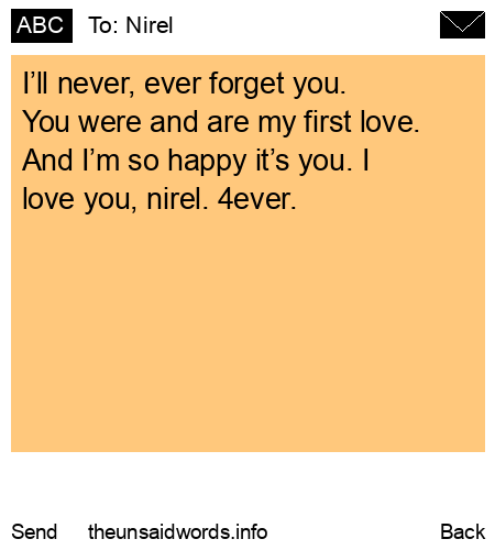 unsent message to Nirel