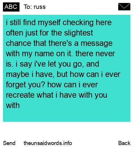 unsent message to russ