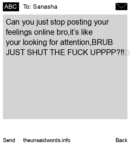 unsent message to Sanasha