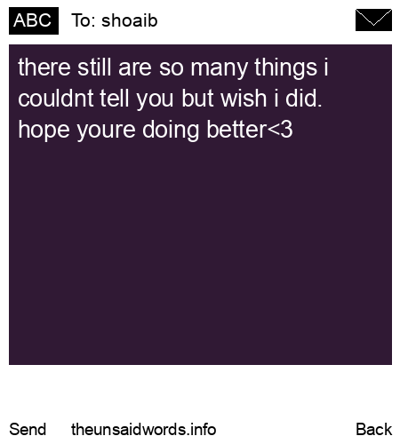 unsent message to shoaib