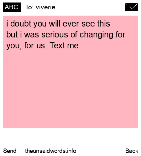 unsent message to viverie
