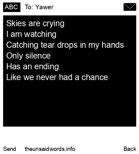 unsent message to Yawer