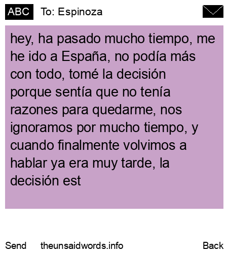 unsent message to Espinoza