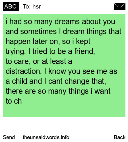 unsent message to hsr