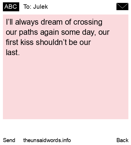 unsent message to Julek