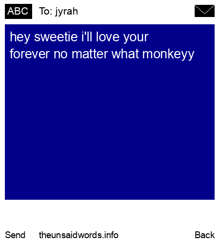 unsent message to jyrah