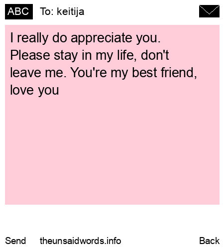 unsent message to keitija