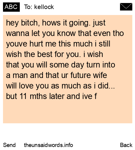unsent message to kellock