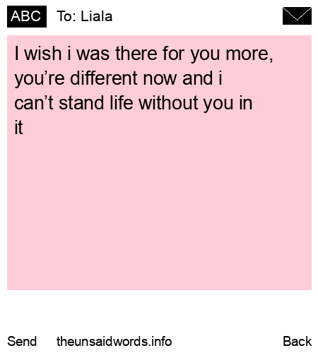 unsent message to Liala