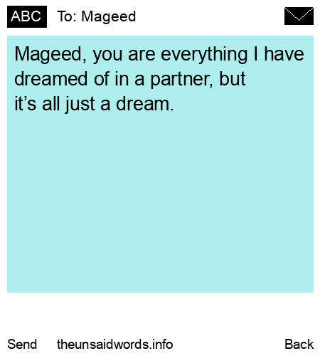 unsent message to Mageed