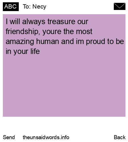 unsent message to Necy