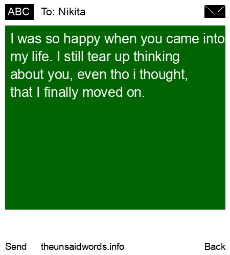 unsent message to Nikita