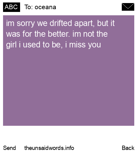 unsent message to oceana
