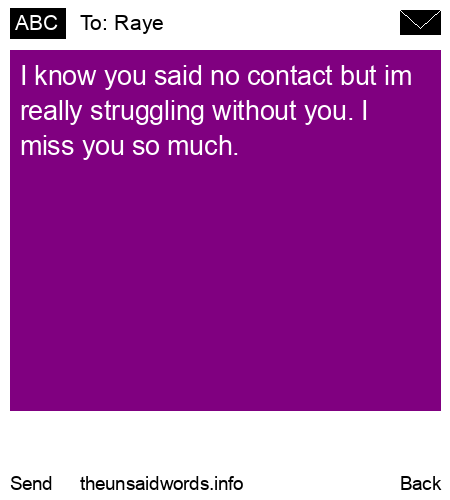 unsent message to Raye