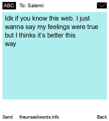 unsent message to Salemi