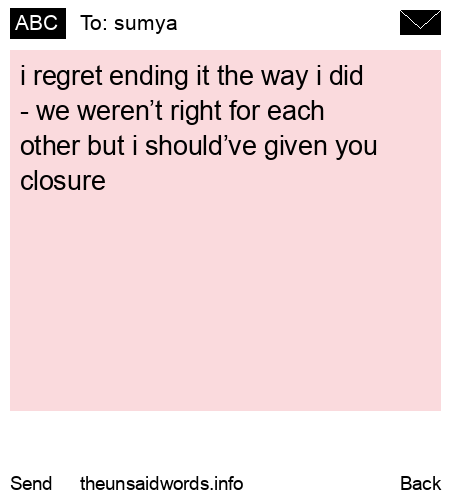 unsent message to sumya
