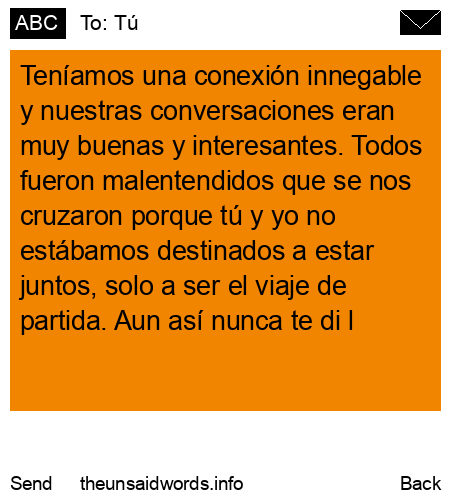 unsent message to Tú
