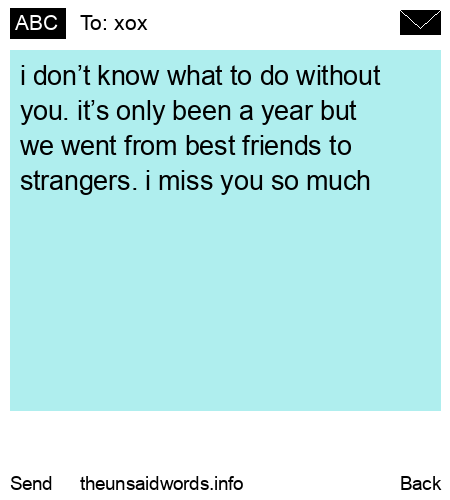 unsent message to xox