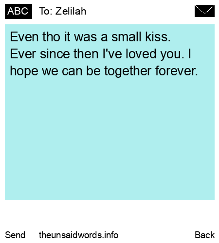 unsent message to Zelilah