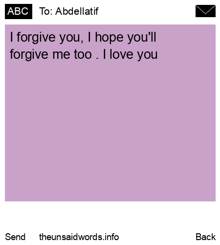 unsent message to Abdellatif 