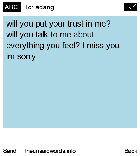 unsent message to adang