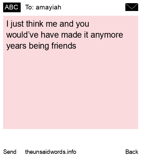unsent message to amayiah