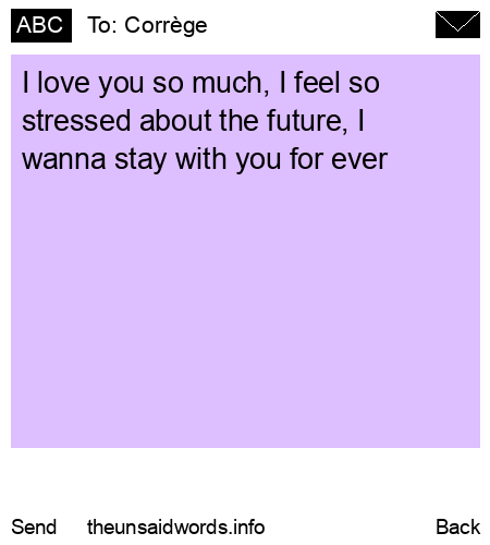 unsent message to Corrège