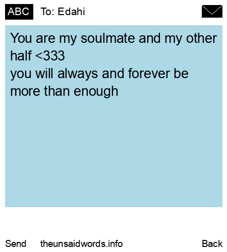 unsent message to Edahi