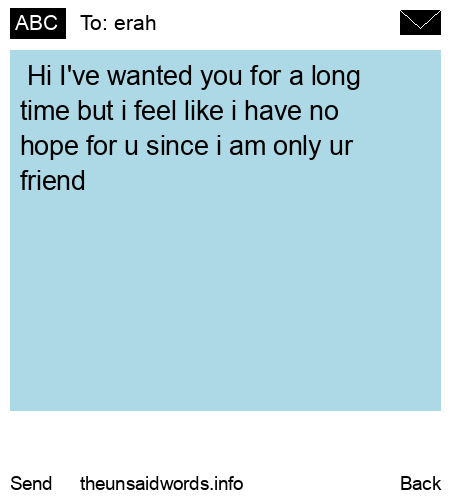 unsent message to erah