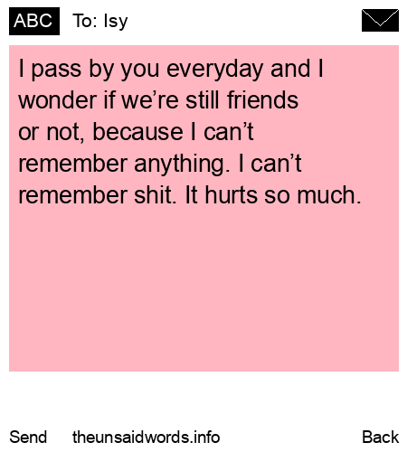 unsent message to Isy