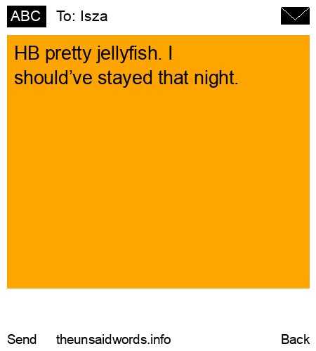 unsent message to Isza