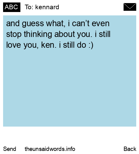 unsent message to kennard