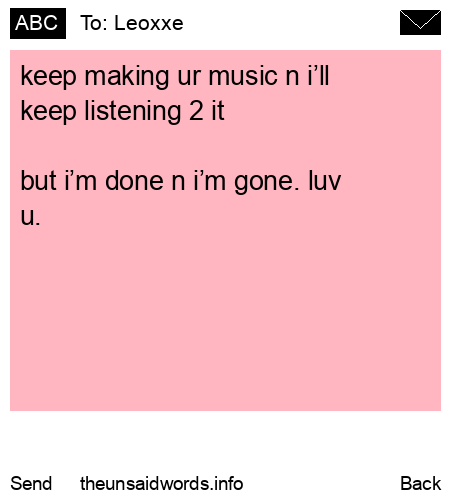 unsent message to Leoxxe