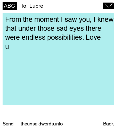 unsent message to Lucre