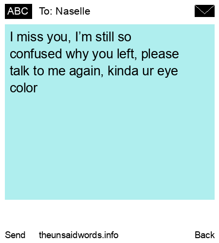 unsent message to Naselle