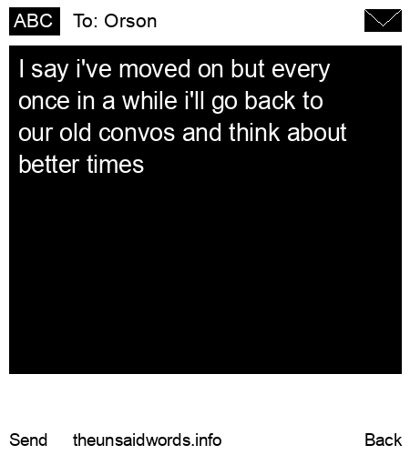 unsent message to Orson