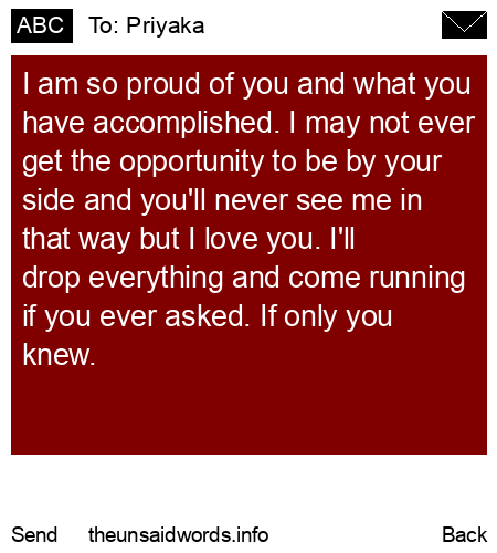 unsent message to Priyaka