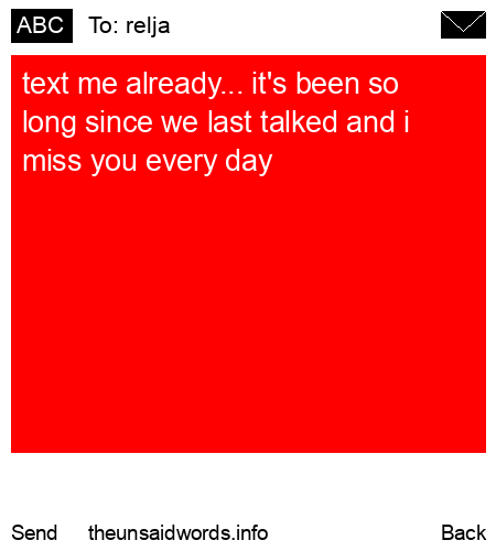 unsent message to relja