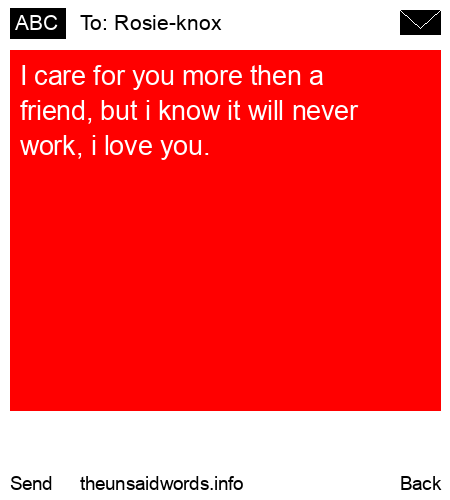 unsent message to Rosie-knox