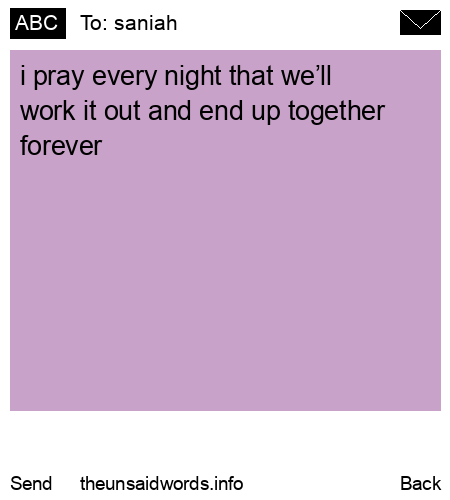 unsent message to saniah