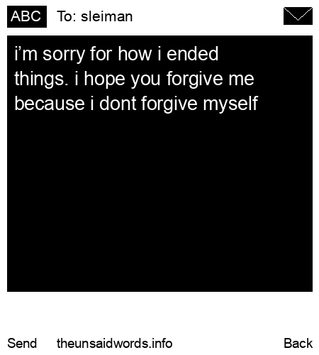 unsent message to sleiman