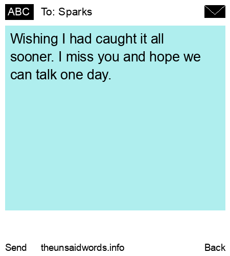 unsent message to Sparks 