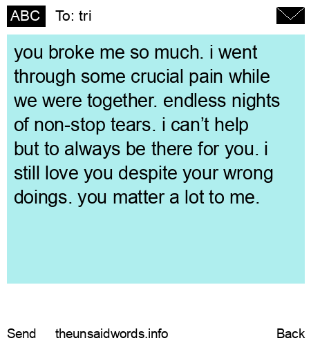 unsent message to tri